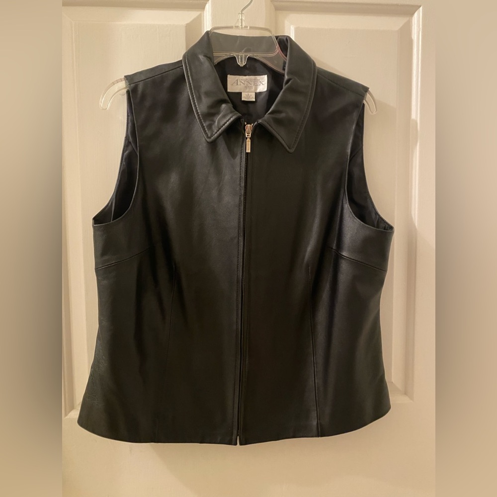Black Leather Vest